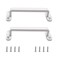 Pastlla 2Pcs Metal Gate Pulls Handle Shed Door Handle Cabinet Pulls for Cabinets Drawer Closet Wardrobe Door Pull White 417 Hole Centers