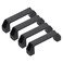 PATIKIL Plastic Pull Handles 120mm Hole Centers 4 Pcs Square Drawer Pulls Kitchen Hardware for Luggage Mechanical Equipment Door Cupboard Handle Black
