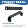 PATIKIL Plastic Pull Handles 120mm Hole Centers 4 Pcs Square Drawer Pulls Kitchen Hardware for Luggage Mechanical Equipment Door Cupboard Handle Black