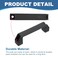 PATIKIL Plastic Pull Handles 150mm Hole Centers 2 Pcs Square Drawer Pulls Kitchen Hardware for Luggage Mechanical Equipment Door Cupboard Handle Black