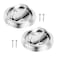 PATIKIL Recessed Door Handles 2 Pcs Round Flush Pulls Stainless Steel Furniture Locks Hidden Embedded Fireproof Door Furniture Pull Silver