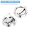 PATIKIL Recessed Door Handles 2 Pcs Round Flush Pulls Stainless Steel Furniture Locks Hidden Embedded Fireproof Door Furniture Pull Silver