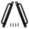 Piutouyar 2 Pack Aluminum Alloy Sliding Barn Door Handle 192mm 756 Inch Hole Center Gate Door Handle Closet Door Pulls with Plate for Kitchen Cabinet Bathroom Closet 85 InchBlack