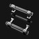 Probrico 10 Pack Kitchen Cabinet Handles 3 Inch Hole Center Cabinet Pulls Polished Chrome Zinc Alloy with Clear Acrylic Cabinet Knobs for Kirtchen and Bathroom Cabinets