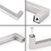 Probrico 15 PackSquare Cabinet Handles 5 Inch Hole Centers Stainless Steel Cupboard Handles Brushed Nickel Kitchen Cabinet Pulls Overall Length 512