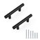 Probrico 25 Pack Holes Centers64mm 25inch Flat Black Kitchen Cabinet Pulls Stainless Steel Dresser Drawer Handles 4inch Length Modern T Bar Pull Handle for Bedroom
