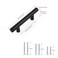 Probrico 25 Pack Holes Centers64mm 25inch Flat Black Kitchen Cabinet Pulls Stainless Steel Dresser Drawer Handles 4inch Length Modern T Bar Pull Handle for Bedroom