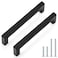 Probrico 50 Pack 5 Inch 128mm Hole Center Cabinet Handles Stainless Steel Kitchen Drawer Pulls Square Bar Cabinet Hardware for Kitchen Bathroom Cupboard