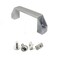 PZRT Aluminum Rectangular Industrial Handle Cabinet Hardware for Furniture Drawer Closet Nylon Plastic 120mm Hole Distance Silver