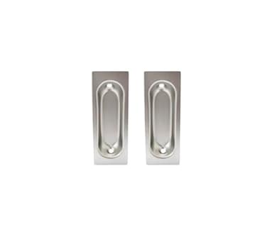 QCAA Solid Brass Rectangular Flush Pull 3 x118 x38 Nickel 2 Pack Made in Taiwan