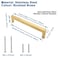 Qjaiune 6 Pack Brushed Gold Cabinet Pulls Square Dresser Handles 334 Inch 96mm Hole to Hole Cabinet Handles Stainless Steel Cabinet Hardware Kitchen Drawer Pulls for Cupboard Wardrobe Vanity