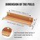 Qjaiune Back Mount Finger Edge Pull 150mm59 Aluminum Hidden Handle Concealed Tab Pulls for Home Kitchen Living Room Door Drawer Cabinet 12Pcs Gold
