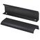 Qjaiune Black Back Mount Finger Edge Pull 150mm59 Aluminum Hidden Handle Concealed Tab Pulls for Home Kitchen Living Room Door Drawer Cabinet 8Pcs