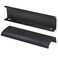 Qjaiune Black Back Mount Finger Edge Pull 150mm59 Aluminum Hidden Handle Concealed Tab Pulls for Home Kitchen Living Room Door Drawer Cabinet 8Pcs
