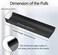 Qjaiune Black Back Mount Finger Edge Pull 150mm59 Aluminum Hidden Handle Concealed Tab Pulls for Home Kitchen Living Room Door Drawer Cabinet 8Pcs