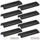 Qjaiune Black Back Mount Finger Edge Pull 150mm59 Aluminum Hidden Handle Concealed Tab Pulls for Home Kitchen Living Room Door Drawer Cabinet 8Pcs