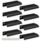 Qjaiune Black Back Mount Finger Edge Pull 80mm315 Aluminum Hidden Handle Concealed Tab Pulls for Home Kitchen Living Room Door Drawer Cabinet 8Pcs