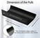 Qjaiune Black Back Mount Finger Edge Pull 80mm315 Aluminum Hidden Handle Concealed Tab Pulls for Home Kitchen Living Room Door Drawer Cabinet 8Pcs