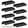 Qjaiune Black Back Mount Finger Edge Pull 80mm315 Aluminum Hidden Handle Concealed Tab Pulls for Home Kitchen Living Room Door Drawer Cabinet 8Pcs