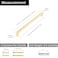 QOGRISUN 2 Pack Solid Brass Cabinet Pulls 1235 Inch Hole Center Brushed Matte Gold Square Drawer Handles Modern Brass Hardware for Kitchen Dresser Bathroom Cupboard Furniture