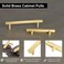 QOGRISUN 2Pack Solid Brass Cabinet Pulls Hexagon Drawer Handles1114Inch Hole Center Suitable for Kitchen Bathroom Dresser Cupboard Hardware 138Inch Total Length Brushed Finish