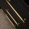 QOGRISUN 2Pack Solid Brass Cabinet PullsGrooved Gold Bar Handles 1235Inch Hole Center for Kitchen Drawer Dresser Cupboard 152Inch Total Length Brushed Brass Finish Eleganza