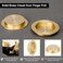 QOGRISUN 4Pack Solid Brass Finger Pulls for Sliding Doors 218 Inch Flush Recessed Handle Brushed Gold Closet Door Hardware Round Cup Pull for Cabinet Drawer and Pocket Doors