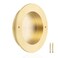 QOGRISUN 4Pack Solid Brass Finger Pulls for Sliding Doors 218 Inch Flush Recessed Handle Brushed Gold Closet Door Hardware Round Cup Pull for Cabinet Drawer and Pocket Doors