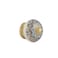 Rasiya Art Dresser Knobs Countryside Handmade Ceramic Drawer Handle Kitchen Cabinets Cupboard Wardrobe Pulls Farmhouse Boho Furniture Hardware Blue Gold Pack of 8