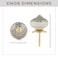 Rasiya Art Dresser Knobs Countryside Handmade Ceramic Drawer Handle Kitchen Cabinets Cupboard Wardrobe Pulls Farmhouse Boho Furniture Hardware Blue Gold Pack of 8