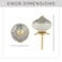 Rasiya Art Dresser Knobs Countryside Handmade Ceramic Drawer Handle Kitchen Cabinets Cupboard Wardrobe Pulls Farmhouse Boho Furniture Hardware Blue Gold Pack of 8