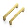 Ravinte 10 Pack 5 Inch Kitchen Square Cabinet Handles Brushed Brass Drawer Pulls for Cupboard Hardware