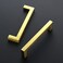 Ravinte 10 Pack 5 Inch Kitchen Square Cabinet Handles Brushed Brass Drawer Pulls for Cupboard Hardware