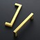 Ravinte 10 Pack 5 Inch Kitchen Square Cabinet Handles Brushed Brass Drawer Pulls for Cupboard Hardware