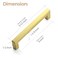 Ravinte 10 Pack 5 Inch Stainless Steel Cabinet Handles Square Cabinet Pulls Brushed Brass Cabinet Hardware Kitchen Cabinet Drawer Pulls Come with Screwdriver