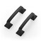 Ravinte 10 Pack Solid 3 Square Foot Arch Pulls Kitchen Cabinet Handles Matte Black Drawer Pulls Kitchen Cabinet Hardware for Cupboard Handles