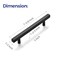 Ravinte 20 Pack 738 Square Cabinet Pulls Matte Black Stainless Steel Kitchen Drawer Pulls Cabinet Handles 738Length5 Hole Center