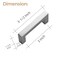 Ravinte 3 Pack 3 Inch Kitchen Square Cabinet Handles Satin Nickel Pulls Brushed Nickel Kitchen Cabinet Hardware Handles for Cupboard Drawer Pulls