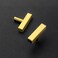Ravinte 3 Pack Gold T Bar Cabinet Knobs 2 Inch Square Cabinet Pulls Brushed Brass Single Hole Kitchen Cabinet Handles