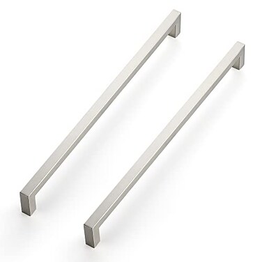 Ravinte 3 Pack Square Cabinet Handles Satin Brushed Nickel Drawer Pulls 1235 Inch Kitchen Cabinet Hardware