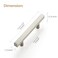 Ravinte 30 Pack 3 Inch Cabinet Pulls Brushed Nickel Sqaure Kitchen Cabinet Handles Silver Cabinet Hardware Stainless Steel Drawer Pulls 5 Inch Overall Length with Mounting Template