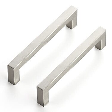 Ravinte 30 Pack 5 Inch Kitchen Square Cabinet Handles Brushed Nickel Drawer Pulls for Cupboard Hardware