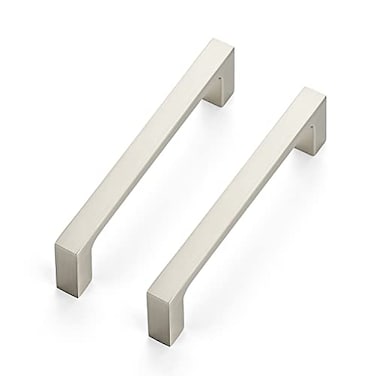 Ravinte 30 Pack Solid 4 Inch Kitchen Square Cabinet Handles Brushed Nickel Pulls Drawer Pulls Kitchen Cabinet Hardware Handles