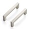 Ravinte 32 Pack 4 Inch Kitchen Square Cabinet Handles Satin Nickel Pulls Brushed Nickel Kitchen Cabinet Hardware Handles for Cupboard Drawer Pulls