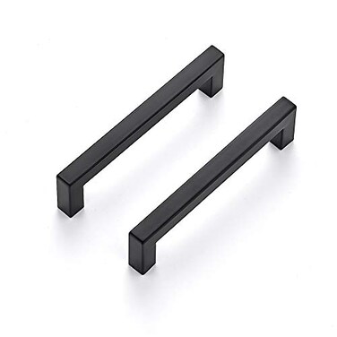 Ravinte 45 Pack 5 Inch Kitchen Square Cabinet Handles Matte Black Drawer Pulls for Cupboard Hardware