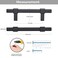 Ravinte Decor 15 Pack Black Cabinet Handles 3 Hole Center Cabinet Pulls Matte Black Drawer Pulls Cabinet Hardware Kitchen Handles for Cabinets