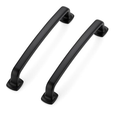 Ravinte Decor 3 Pack Cabinet Handles Arch Cabinet Pulls 5 Inch Drawer Pulls Black Kitchen Drawer Handles Curved Dresser Hardware Solid Kitchen Hardware