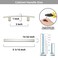 Ravinte Decor 5 Pack Cabinet Handles 3 Hole Center Curved Cabinet Pulls Brushed Nickel Drawer Pulls for Kitchen Cupboard Solid Hardware for Dresser Drawer Arch Hardware