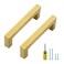 Ravinte Gold Cabinet Pulls Brushed Brass Kitchen Cabinet Handles Come with Screwdriver 334 in Hole Center 30 Pack