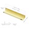 Ravinte Hardware 10 Pack Gold Cabinet Handles 59 Inch 150mm Finger Edge Pulls 5 Inch Hole Center Finger Pulls for Cabinets